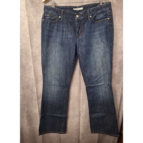 Joe's Jeans Womens Sz 32 Honey Fit Wide Leg Blue Denim Bohemian Western Grunge - Picture 2 of 12